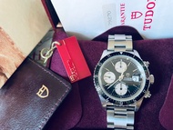 絕版難得大全套Tudor 79270 蠔式轉圈自動計時錶，比新款或79170薄身，熊貓面 Oysterdate勞的底 ，有盒有出世紙，牌仔，咭皮套。100 % authentic rare Tudor