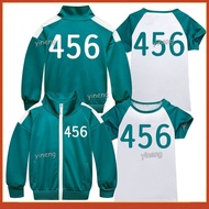 Kids Squid Game Cosplay Costume 456 Suit Girl and Boys Sports Outfit Coat Tshirts Pants 3pcs Set Kid