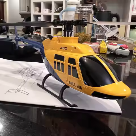 JJRC A60 RC Helicopter Aircraft Plane 4CH 6-Axis Gyroscope Bell 206 4WD Remote Controlled Plane Car 