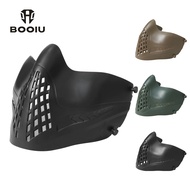 BOOIU Half Face Airsoft Mask Nylon Mesh Double Ribbon Adjustable Protective Masks