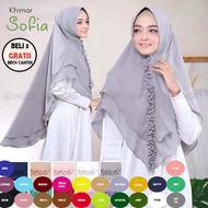 KHIMAR SOFIA INSTANT REMPE 70X110 SIMPLE 2 LAYER OVAL MAT POLYCOTTON HIJAB JILBAB JILBAB NEWEST MODE