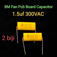 2 Biji 1.5uf 300V Fan Capacitor Pcb board Capacitor alpha elmark Remote Ceiling Fan