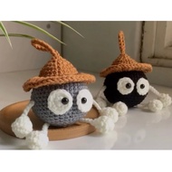 Handmade soot wool keychain