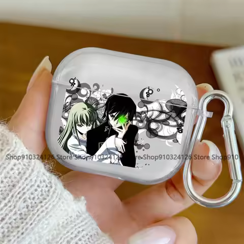 Anime CODE GEASS Lelouch Rebellion Case Soft silicone TPU Case For AirPods 4 Pro 1 2 3 Clear Transpa
