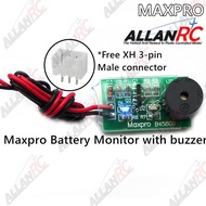 Maxpro Battery Monitor With Buzzer for 7.4V 2S Lipo