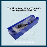 🔥NEW🔥 Blue Top Filter Box (15" x 4.5" x 3.8") for Aquarium 2ft-2.5ft