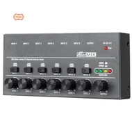 Mini Audio Mixer KTV Karaoke 6 Channel Professional Stereo Sound Mixer Ultra Low Noise 6 Channel Aud