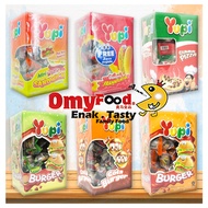 7.5g x 72pcs Yupi Mini Gummy [Sandwich/ Frankfurter/ Pizza/ Sour Burger/ Cola Burger/ Burger][OmyFoo