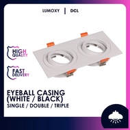 LMY_ LED Eyeball Casing MR16 GU10 Downlight Spotlight Frame Ceiling Down Light Lampu Siling Round Square Black White
