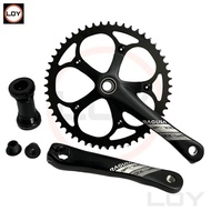 Ragusa RF700 1 by 48T 52T Hollowtech Fixie Crankset 170mm Alloy Crank Arm 130Bcd Chainring