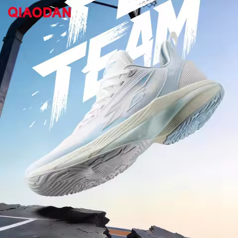 QIAODAN FEteam Men Basketball Shoes Summer Breathable Mesh Lightweight Support Sports Sneakers QXA01