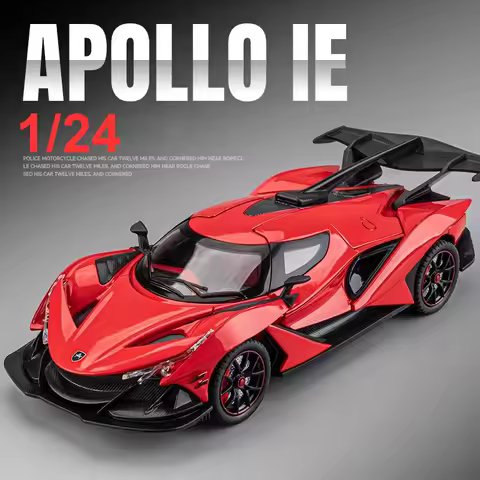 1/24 Scale Apollo IE Toys Car Models Alloy Diecast with Sound Light Pull Back Vehicles Models for Bo