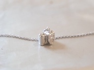 925 SILVER照相機charm迷你小淡水珍珠3mm-精緻手鏈- 銀