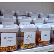 SpaceBox Stackable Air Tight Easy Lock Transparent Food Storage Container Fridge Dry Food Cereal Jar