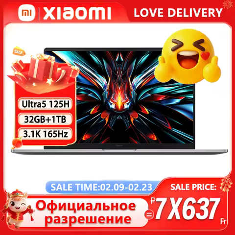 【Russia Warehouse】Xiaomi Redmi Book Pro 16 2024 Ultra5 125H/Ultra7 155H 3.1K 165Hz Screen JYU4592CN/