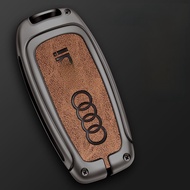 Audi A6L A4L Q5L A3 Q3 Q2L Key Cover Shell Zinc Alloy Retro Style Car Key Bag Suitable for Audi A4 A