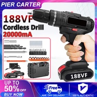 Cordless Drill 188VF Rechargeable Lithium Battery Cordless Lithium Drill with Free Accessory Kit Cor