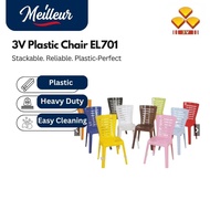 DIRECT FACTORY Meilleur Original 3V EL701 Grad A High Quality Stackable Dining Kerusi Plastic Side C