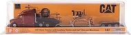 Diecast Masters | 1:87 Scale Peterbilt Model 579 UltraLoft Tandem Tractor with Lowboy Trailer and Ca