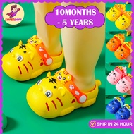 Baby's Cartoon Tiger Shoes Kids Boy Girl Cute Tiger Sandals  Slippers Cute Kids Twins Kasut Kartun T