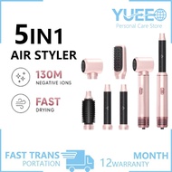 UKLISS Handheld Wired High Speed Hair Dryer 5 in 1 Styler Curler Straightener Fast Styling for Home 