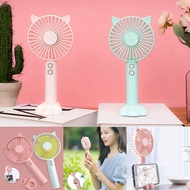 Adjustable Mini Handheld Fan Phone Holder Stand Base Table Cooling Fans Portable USB Rechargeable Desk Night Lamp Cooler