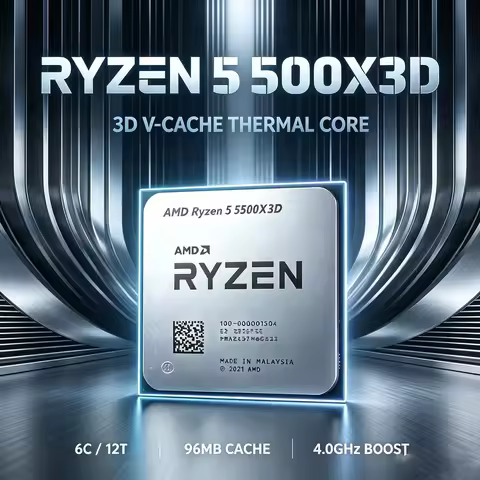 AMD Ryzen 5 5500X3D R5 5500X3D CPU Processor AM5 5NM DDR5 4.2GHz 8-Core 16-Thread Without Cooler