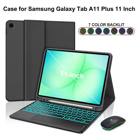 Case for Samsung Galaxy Tab A11 Plus 11 Inch,Detachable Bluetooth Keyboard cover for Samsung Tab A11