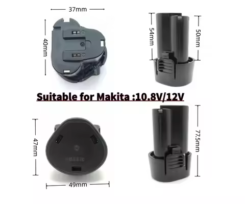 Premium 10.8V/12V 4.0Ah Lithium-ion Rechargeable Battery, Suitable for Makita BL1013, BL1014, BL1013