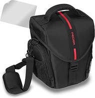 PEDEA Red SLR Camera Case Bag with Screen Protector for Panasonic Lumix DMC G70 G81 GM5 GX80 GH4 GX8