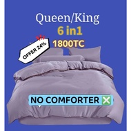 (1800TC) 4IN1 6IN1 King Queen Deep Pocket Cotton Silk Cadar Katil Bed Sheet Sekeliling 1800高针织全围冰丝床单