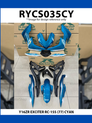 YAMAHA Y16 Y16zr Exciter Rc-155 (77) Black Cyan Red Cover Set RAPIDO Coverset Sticker Tanam Stripe T