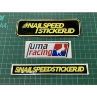 Uma racing cutting sticker 9x3.5 cm