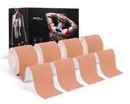 Kinesiology Tape (4 Pack) Athletic Tape 16.4ft Water Resistant Kinetic Uncut Sports Tape for Knees, 