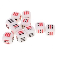 [TyoungSG] 2-4pack 10 Pieces 6-sided D6 Astrology Dice for Trigrams Toys