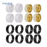 [Shamjina] Wheel Rims 4x Wheel Hubs Replacement Spare Parts DIY Accs Tyres for RC 1/10 Hobby Model