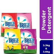 BREEZE  Powder Detergent (3.3kg- 3.6kg/pkt)