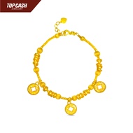 Top Cash Jewellery 999 Gold Shattered Ancient Coin Charm Bracelet