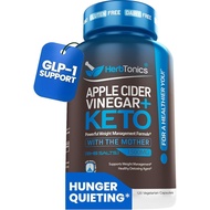 Herbtonics Apple Cider Vinegar with Keto BHB Salts - GLP-1 Support Supplement | Keto Diet Pills for 