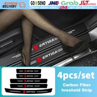 SUZUKI ERTIGA Carbon 3D Door Sill Plate Guard Pelindung Pijakan Injakan Kaki Pintu Mobil Set