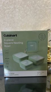 cuisinart 3-piece square nesting bowl 密封食物盒