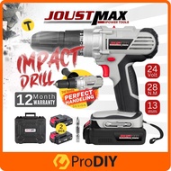 PRODIY JOUSTMAX JST-CD24VT 24V 13mm Cordless Impact Drill Set Impact Driver Pemutar Skru Handle 2.0A