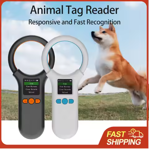 W91A Microchip Reader 134.2/125KHz EMID FDX-B ISO11784/85 USB Wireless Bluetooth 1.44" LCD Animal ID