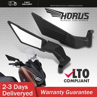 Horus Winglet Side Mirror 28cm Large Full Alloy Adjustable Mirror Mount Walang Grado Clear Lens