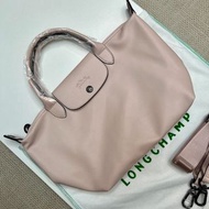 💜Longchamp龍驤 藕粉色 牛皮餃子包 手拿包 手提袋 斜挎包 單肩包 通勤 生日禮物 節日 情人節 Crossbody bag shoulder bag commuting birthday 