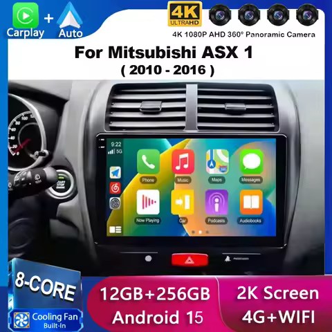 For Mitsubishi ASX 1 2010 2011 - 2016 Android 15 Car Radio Multimedia Player Auto Carplay Car Stereo