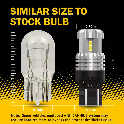 AUXITO 2Pcs W21/5W W21W LED DRL Bulbs Car Rear Backup Reverse Lights 6000K White Red T20 7443 7440 B