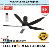 KDK U60FW 150cm 60" DC Ceiling Fan c/w 22W LED light &amp; Remote Control