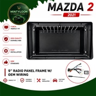 9" Android 2DIN Stereo Fascia Frame Panel For Mazda 2 2021 Audio Fitting Adaptor