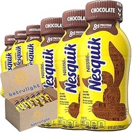 BETRULIGHT - READY-TO-DRINK Delicious Goodness Of Nestle Nesquik Chocolate Lowfat Milk 8 fl. oz. Bottle + Betrulight Fridge Magnet (Chocolate, Pack of 6)